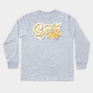 sweet life (yellow text) Kids Long Sleeve T-Shirt